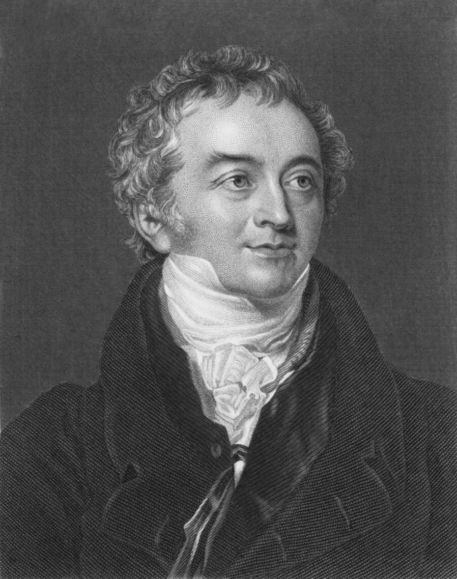 Painted portrait of Thomas Young, a man with short dark hair in a dark coat and white cravat